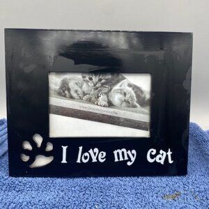 Unbranded 9.5" X 7.5" Black I Love My Cat Picture Frame